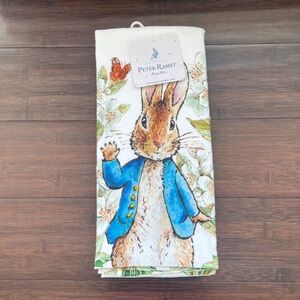 Beatrix Potter Peter Rabbit KITCHEN TOWELS (3) 18 X 28 COTTON NWT Garden Easter